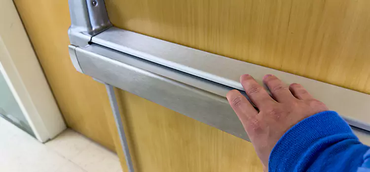 Installing a Push Bar on a Door Sulphur